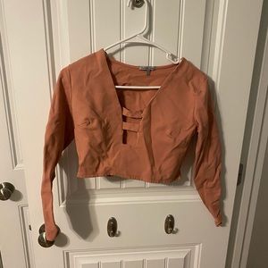 long sleeve crop top